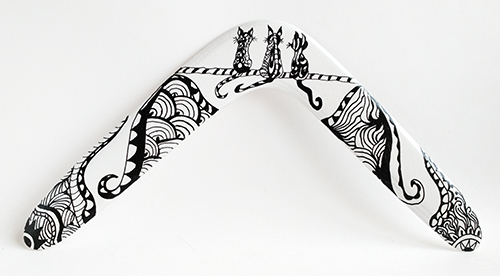 boomerang zentangle gatos