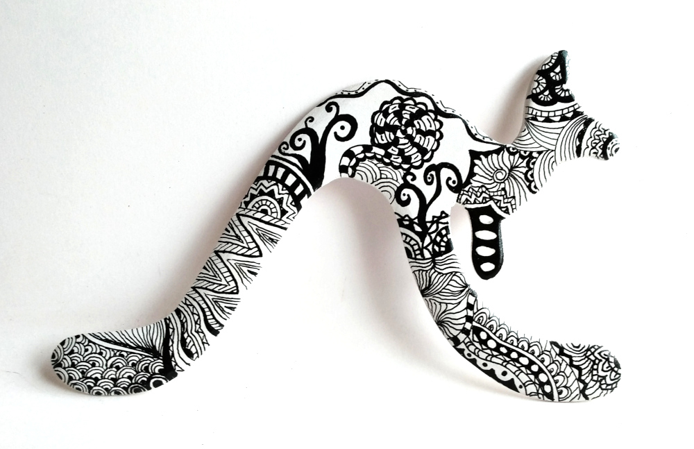 boomerang zentangle canguro